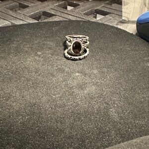 Sterling Silver Silpada Smokey Quartz Ring. 7.5